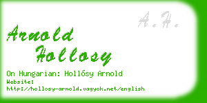 arnold hollosy business card