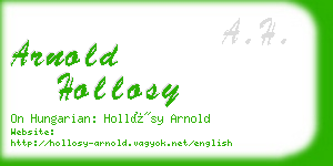 arnold hollosy business card